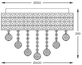 Zuma Line 19027-M - Stropné svietidlo CAPRI 6xG9/25W/230V chróm