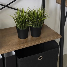 Regál Vior 64 cm ořech/černý