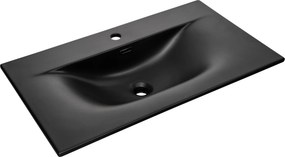 Comad Nábytkové keramické umývadlo SKY 1 BLACK MATT 80 DP, 81x46 cm, čierna matná