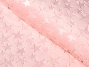 Biante Detská obojstranná deka Mikroplyš/Polar MIP-005 Hviezdičky - púdrovo ružová 100x150 cm