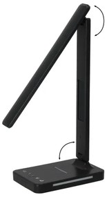 LED Stm. lampa s bezdr. nab. QI, displejom a USB portom LED/7W/230V 3000-6000K