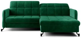 Rohová sedacia súprava Lima, pravá, zelená (Kronos 19)