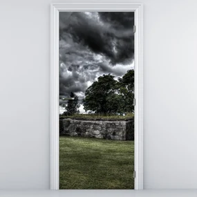 Fototapeta na dvere - Zatiahnutá obloha (95x205cm)