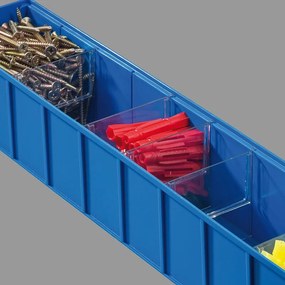 Allit Plastový regálový box ShelfBox typ A - 91 x 300 x 81 mm, 16 ks, modrý