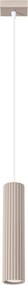 Závesné svietidlo Karbon, 1x tmavobéžové hliníkové tienidlo