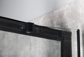 Gelco, SIGMA SIMPLY BLACK štvrťkruhová sprchová zástena 900x900mm, R550, číre sklo, GS5590B