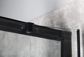 Gelco Gelco, SIGMA SIMPLY BLACK štvrťkruhová sprchová zástena 900x900mm, R550, číre sklo, GS5590B