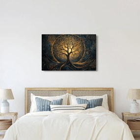 Obraz – Strom so zlatou aurou (90x60 cm)