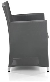 Sivá kovová záhradná stolička Bali - Tomasucci