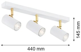 Argon 1475 - Bodové svietidlo LAGOS 3xGU10/5W/230V biela/zlatá