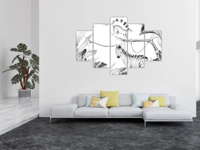 Obraz - Akvarelová džungľa (150x105 cm)