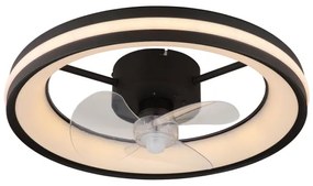 Globo 03651 - LED Stropné svietidlo s ventilátorom GATIAN LED/30W/230V čierna + DO