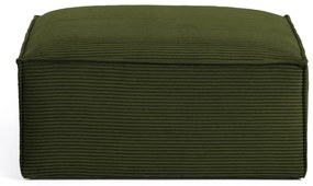 Zelená menčestrová podnožka Blok – Kave Home