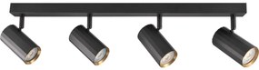 Bodové svietidlo NICEA 4xGU10/10W/230V čierna