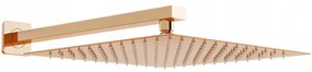 Mexen Slim dažďová hlavica 30 x 30 cm so sprchovým ramenom 40cm, ružová zlatá, 79130112-60