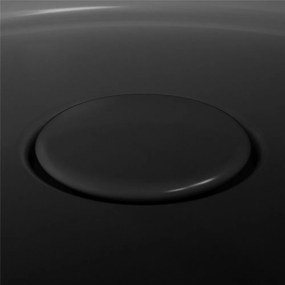 KEUCO Stageline okrúhle umývadlo na dosku bez otvoru, bez prepadu, priemer 400 mm, čierna, s povrchovou úpravou CleanPlus, 32880570400