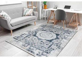 Kusový koberec Maloga modrokrémový 80x150cm