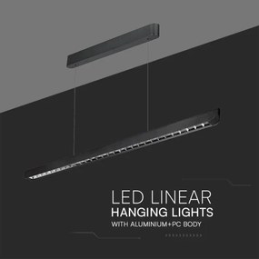 LED Luster na lanku LED/36W/230V 3000/4000/6400K čierna