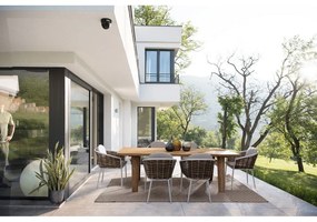 Biela kovová záhradná stolička Maribela – Bizzotto