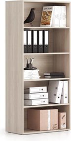 Kancelársky regál BLOCK, 800 x 400 x 1748 mm, dub prírodný