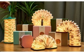 Tmavohnedá svetelná dekorácia na USB Velvet Accordion – Gingko