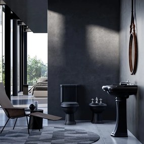 Kerasan Kerasan, RETRO keramické umývadlo 41x30cm, bez otvoru pre batériu, bez prepadu, biela, 103301