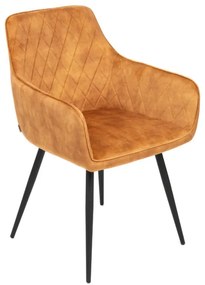 Jedálenská stolička SATORI zamatová horčicová 894461