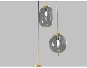 Wofi 5007-302 - Luster na lanku BELLEVILLE 3xE14/40W/230V čierna/zlatá