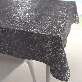 Biante Veľký zamatový štvorcový obrus Isabela IBL-004 Gold Design tmavo sivý 150x150 cm