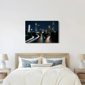 Obraz nočnej metropoly (90x60 cm)