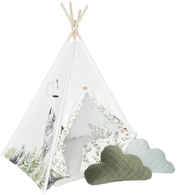 lovel.sk Detský stan teepee Forest wolf + podložka + 4 vankúše