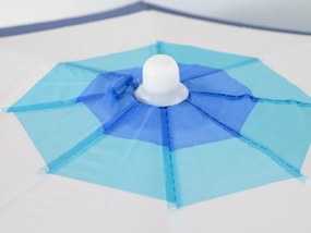 Slnečník BLUE STRIPES 180 cm, modrý