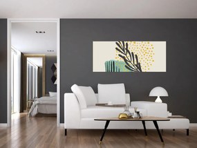 Obraz - Abstraktné listy N⁰3 (120x50 cm)