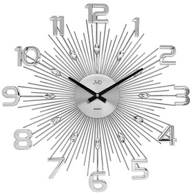 Veľké moderné nástenné hodiny JVD HT108.1 – kovový dizajn, presný quartz, 49 cm