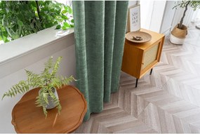 Zatemňovací záves LOOM VELVET 140x250 cm, zelený Zavesenie: Kovové krúžky