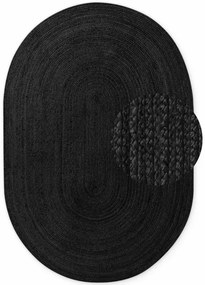 Koberec Hanse Home Jute Braided Rangpur čierny ovál