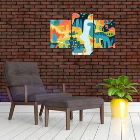 Obraz - Veselí dinosaury (90x60 cm)