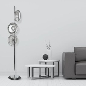 Stojacia lampa Mercurio, 3x chrómové kovové tienidlo, ch