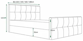 Manželská posteľ 160 cm Billie (tmavosivá) (s roštom a úložným priestorom). Akcia -20%. Vlastná spoľahlivá doprava až k Vám domov. 1046825