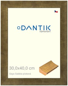 DANTIK rám na obraz 30x40 | Saya Sabbia písková (Plexi Čiré)