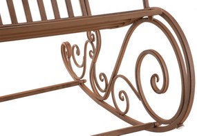 Kovové hojdacie kreslo Smile - Hnedá antik