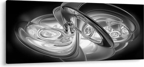 Obraz modernej sivej abstrakcie (120x50 cm)