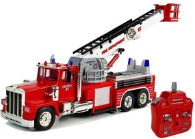 LEAN Toys Hasičské auto 60 cm s vysúvateľným otočným rebríkom, diaľkovým ovládaním, zvukom, sirénou a svetlami