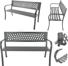 Hliníková záhradná lavička 125 x 53 x 77 cm