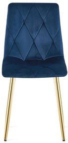 Jedálenská stolička LIBRA zamatová, granátová / zlaté nohy