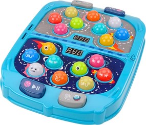 LEAN Toys Obratnostná hra Wack A Mole Kosmos, 9 úrovní, svetelné a zvukové efekty