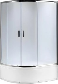 BPS-koupelny Asymetrický sprchový kút MAJA CH FR L 115x85 cm ľavý, chróm/matné sklo v sete s hlbokou sprchovou vaničkou