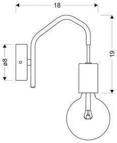 Nástenná lampa BASSO 1xE27/40W/230V čierna