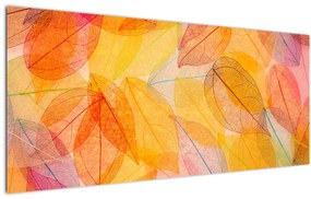 Obraz - Pozadie z jesenného lístia (120x50 cm)