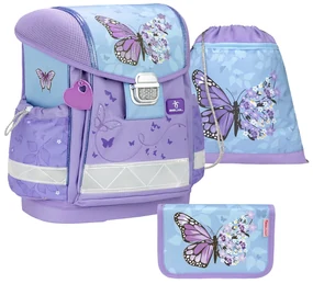 Školský set BELMIL Purple Blue Butterfly